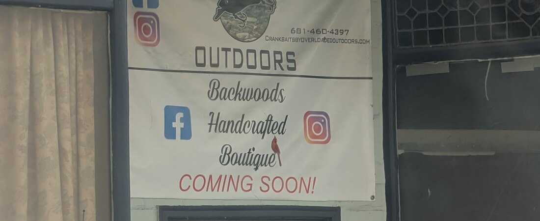 Coming Soon banner for Overloaded Outdoors and Backwoods Handcrafted Boutique